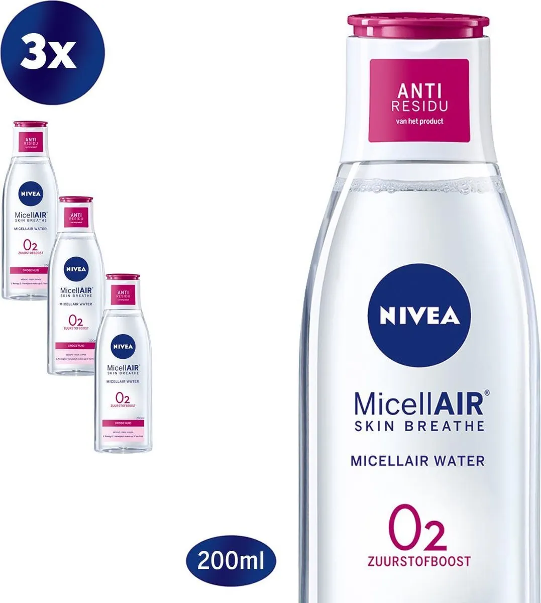 NIVEA Essentials Micellair Water Verzorgend 3x200ml