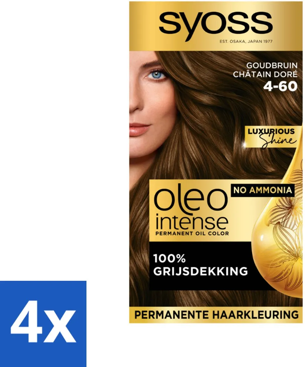 SYOSS Oleo Intense Haarverf 8-60 Goudbruin - 4x115ml