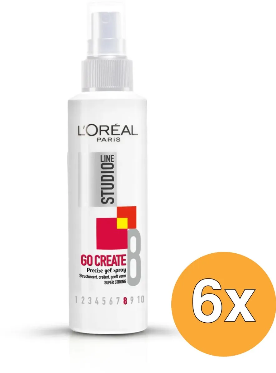 L'Oréal Paris Studio Line Go Create Fixatie Spray 900ml - 6x150ml