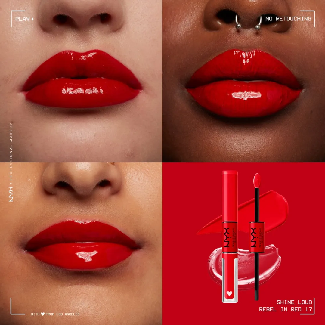NYX Professional Makeup Shine Loud Lipstick Rebel In Red - 3.4ml