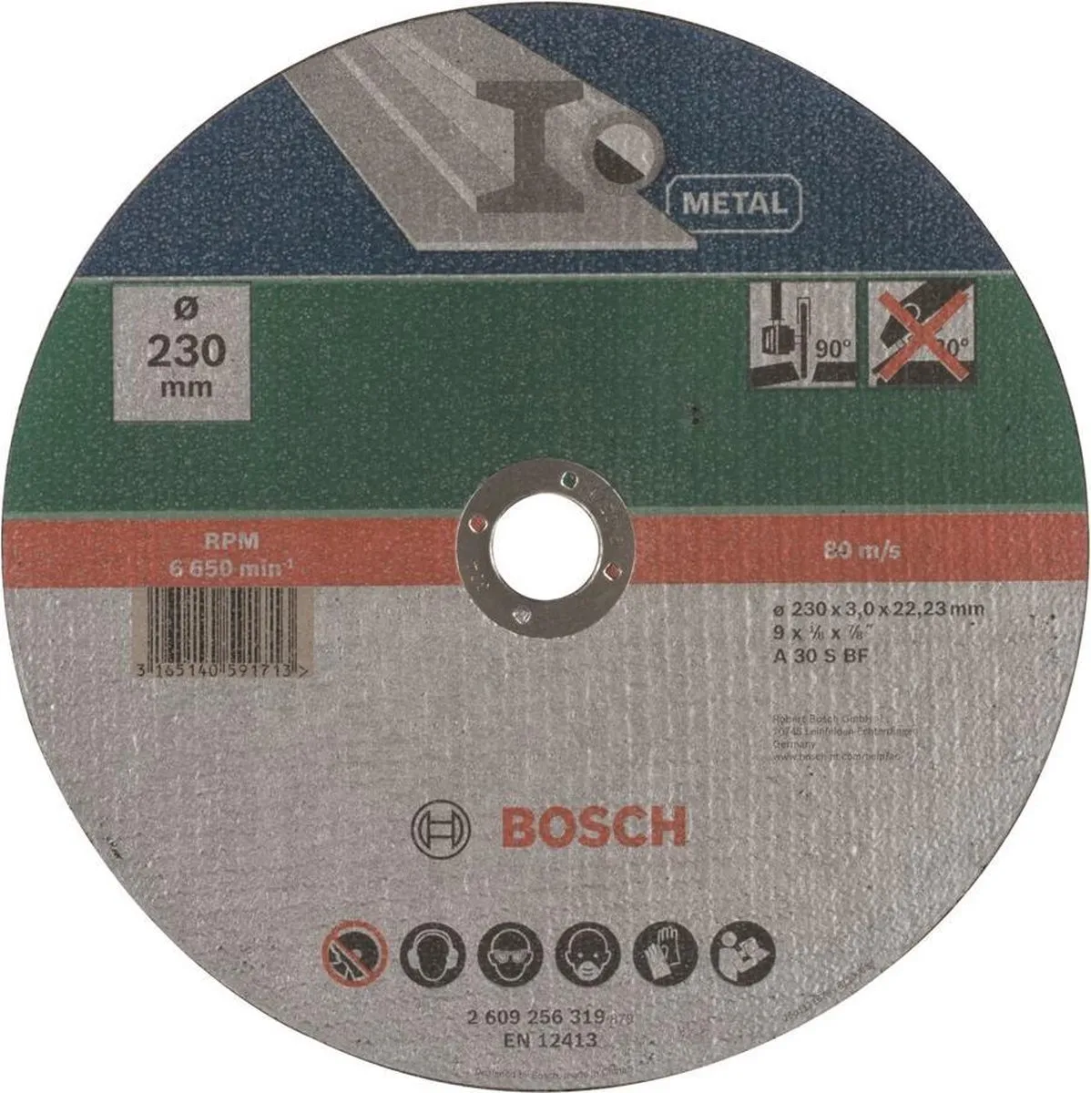 Bosch Slijpschijf Metaal 230x3mm - 22.23mm As