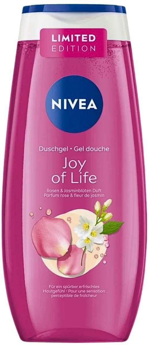NIVEA Douchegel Joy of Life 250ml - 2 Stuks - Rozen & Jasmijn