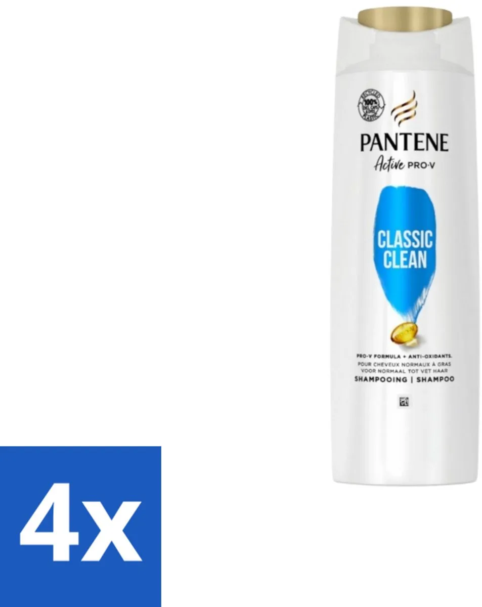 Pantene – Shampoo – 3-in-1 Volume – 225 ml - Voordeelverpakking - 4 stuks