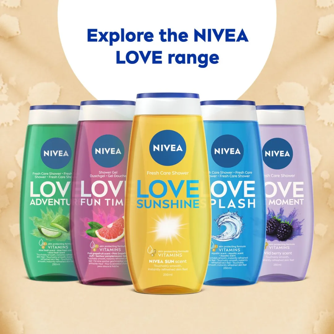 NIVEA Love Sunshine Douchegel 250ml - 6 Stuks