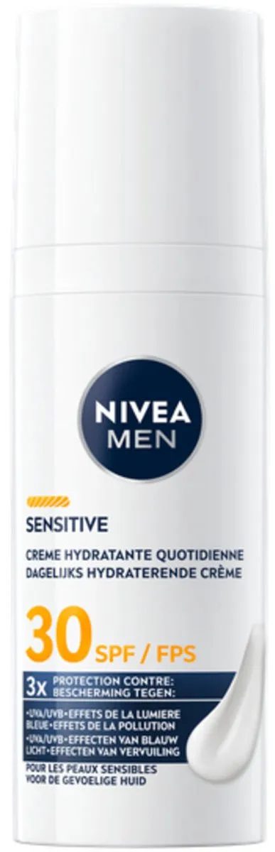 NIVEA MEN Gezichtscrème Sensitive SPF30 50ml - 7 Stuks