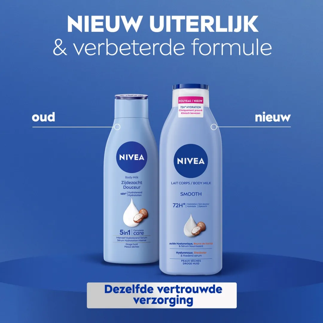 NIVEA Zijdezachte Body Milk 250ml - 72uur Hydratatie