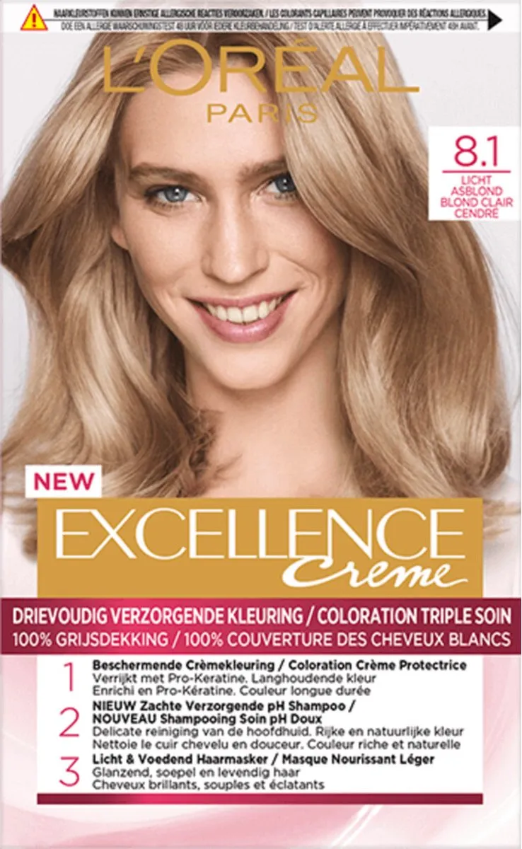 L'Oréal Paris Excellence Crème 8.1 Licht Asblond