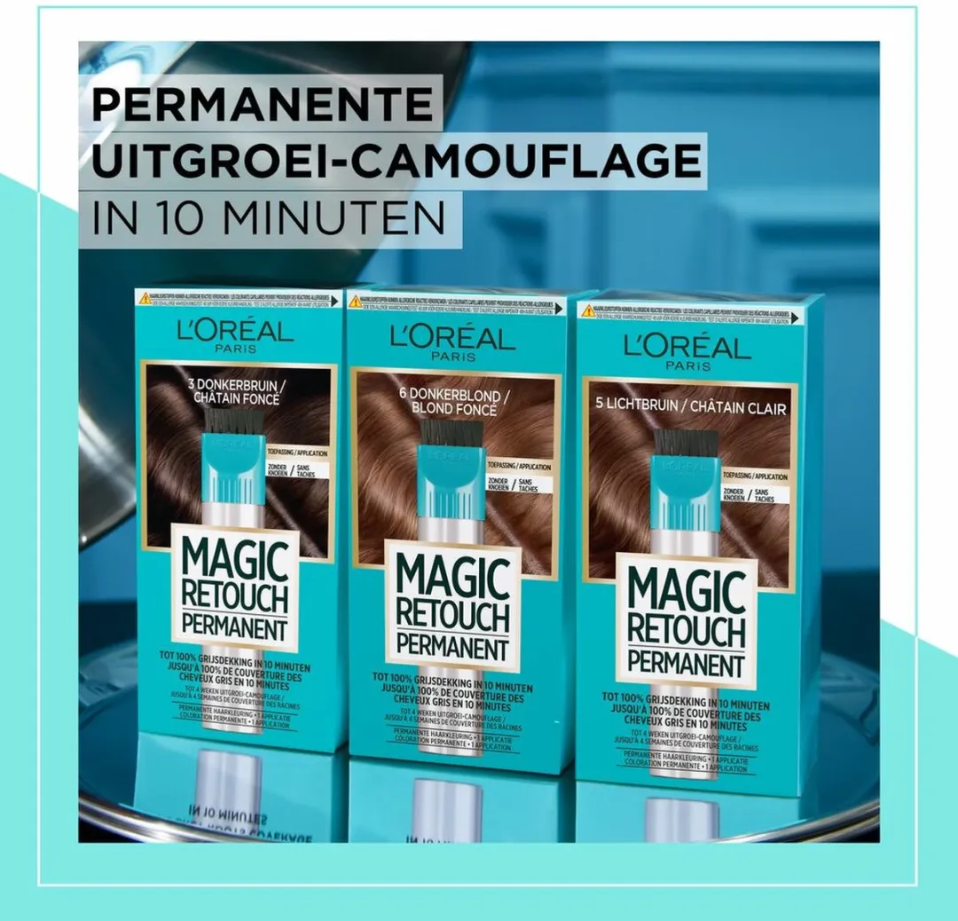 L'Oréal Magic Retouch Permanent Donkerbruin - 3x95ml - afbeelding 6 van 6
