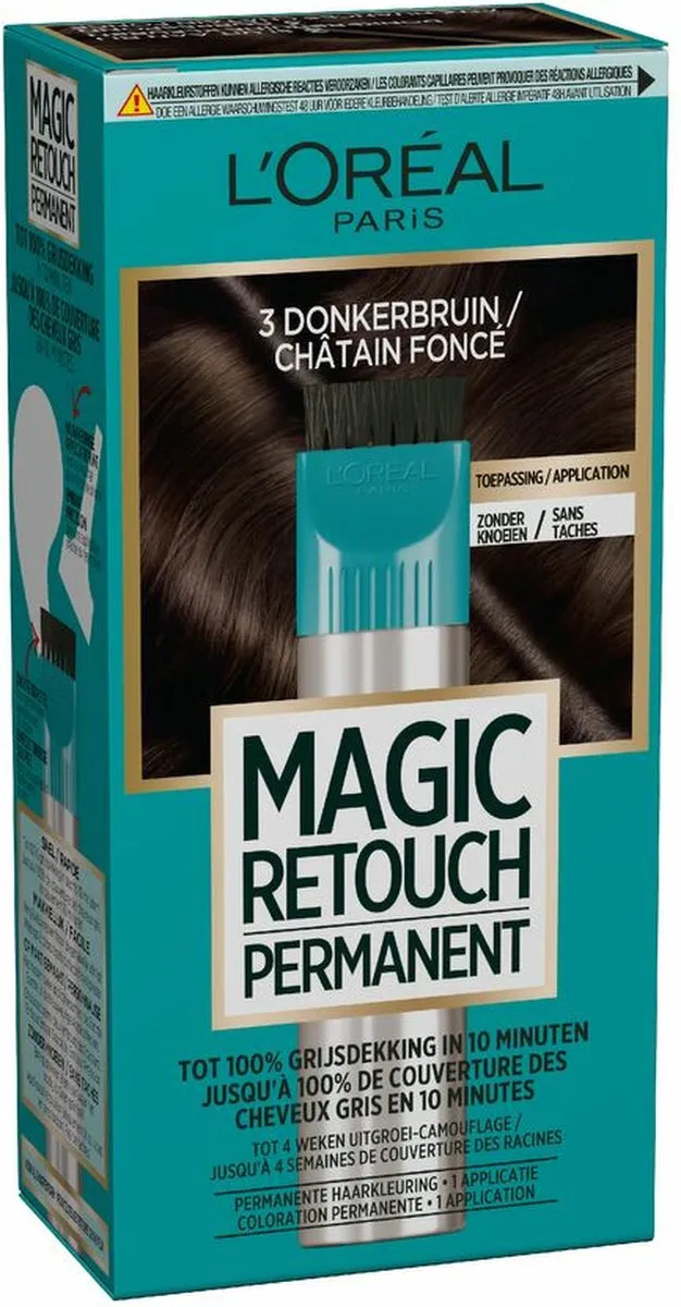 L'Oréal Magic Retouch Permanent Donkerbruin - 3x95ml