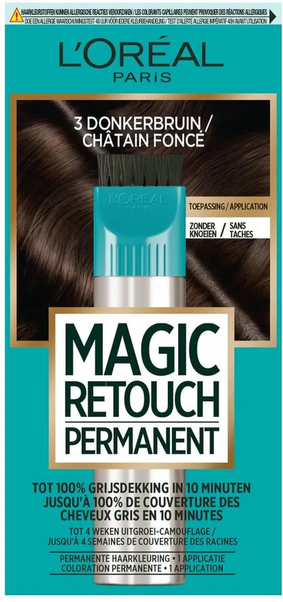 L'Oréal Magic Retouch Permanent Donkerbruin - 3x95ml
