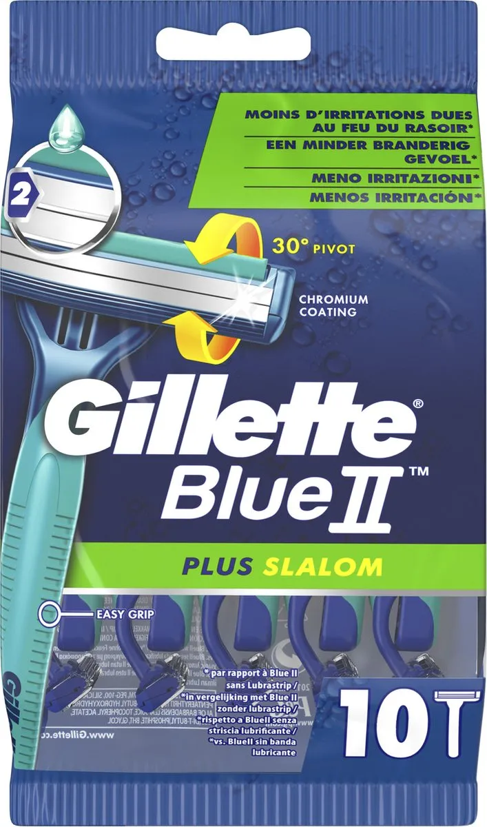 Gillette Blue 2 Slalom Scheermesjes - 10 Stuks