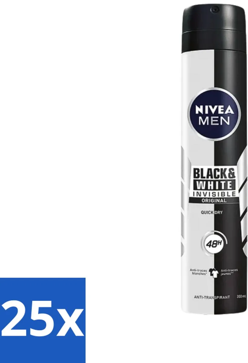 NIVEA Men Black & White Invisible Original Deo Spray 150ml
