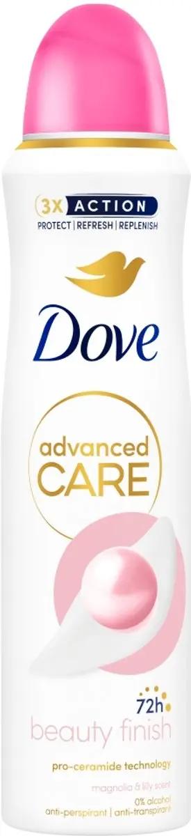 Dove Deodorant Spray Beauty Finish Advanced Care 150ml - afbeelding 6 van 6