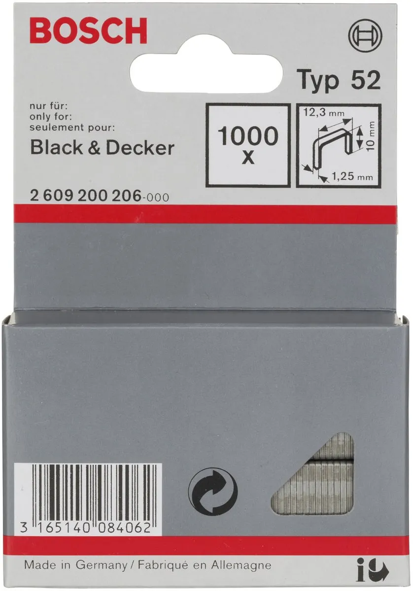 Bosch Niet met platte draad type 52 2609200206
