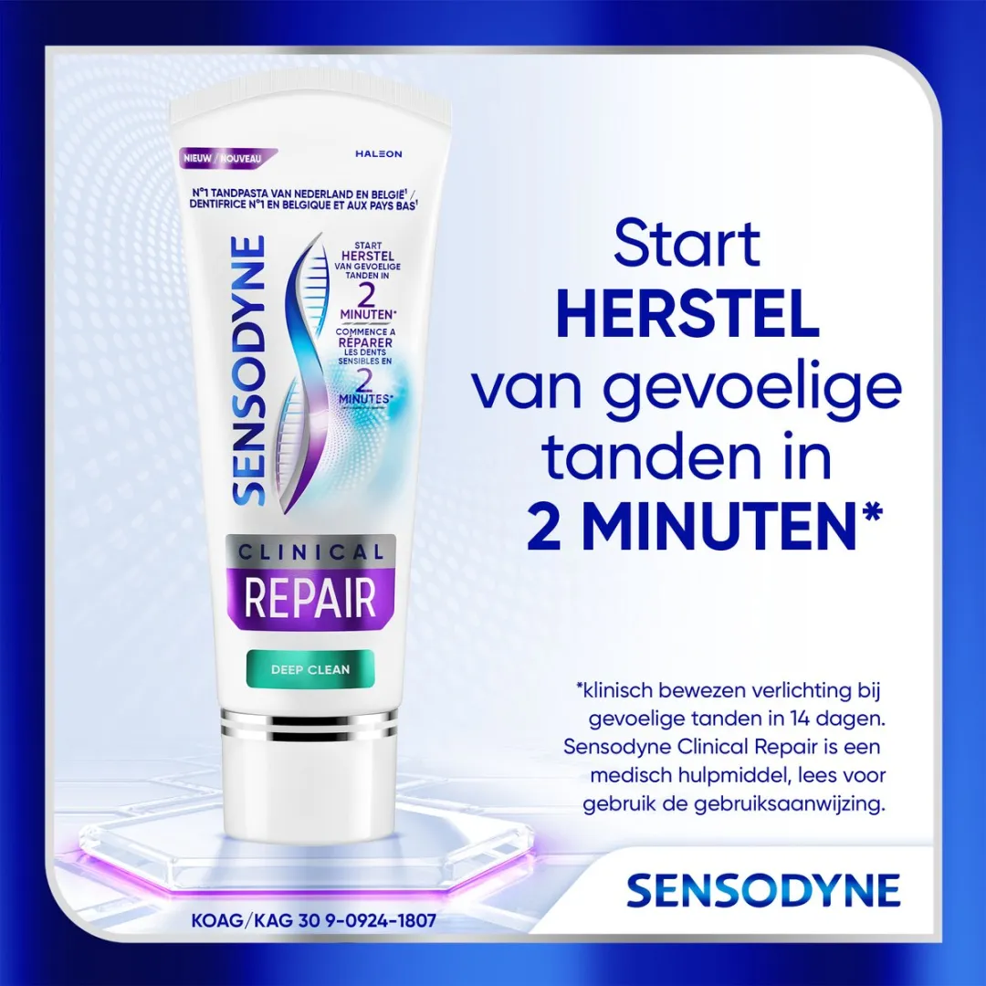 Sensodyne Clinical Repair Deep Clean Tandpasta 75ml