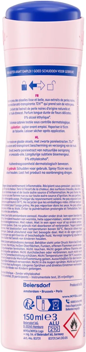 NIVEA Pearl & Beauty Anti-Transpirant Spray 150ml - 6x - afbeelding 6 van 6