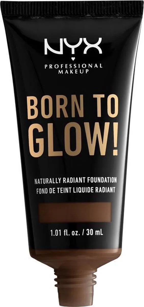 NYX Born To Glow! Naturally Radiant Foundation Deep Walnut BTGRF22.7