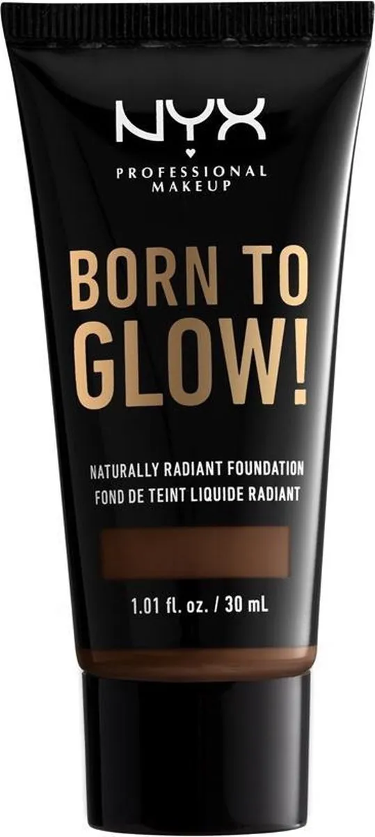NYX Born To Glow! Naturally Radiant Foundation Deep Walnut BTGRF22.7 - 30ml