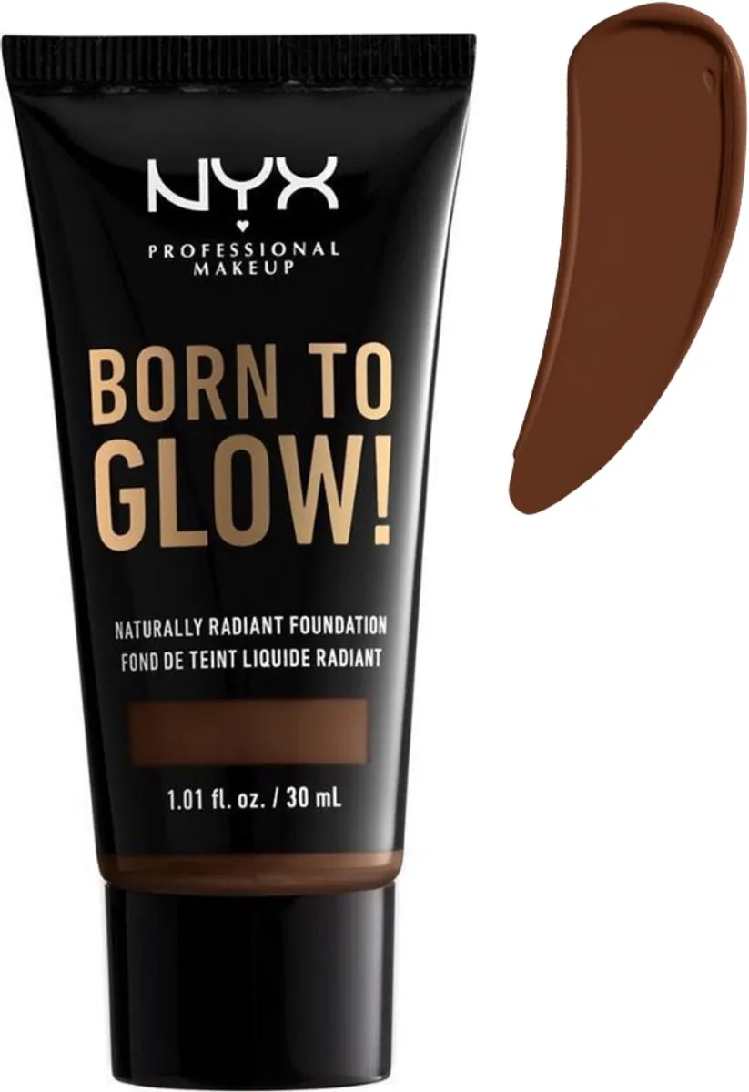 NYX Born To Glow! Naturally Radiant Foundation Deep Walnut BTGRF22.7 - 30ml