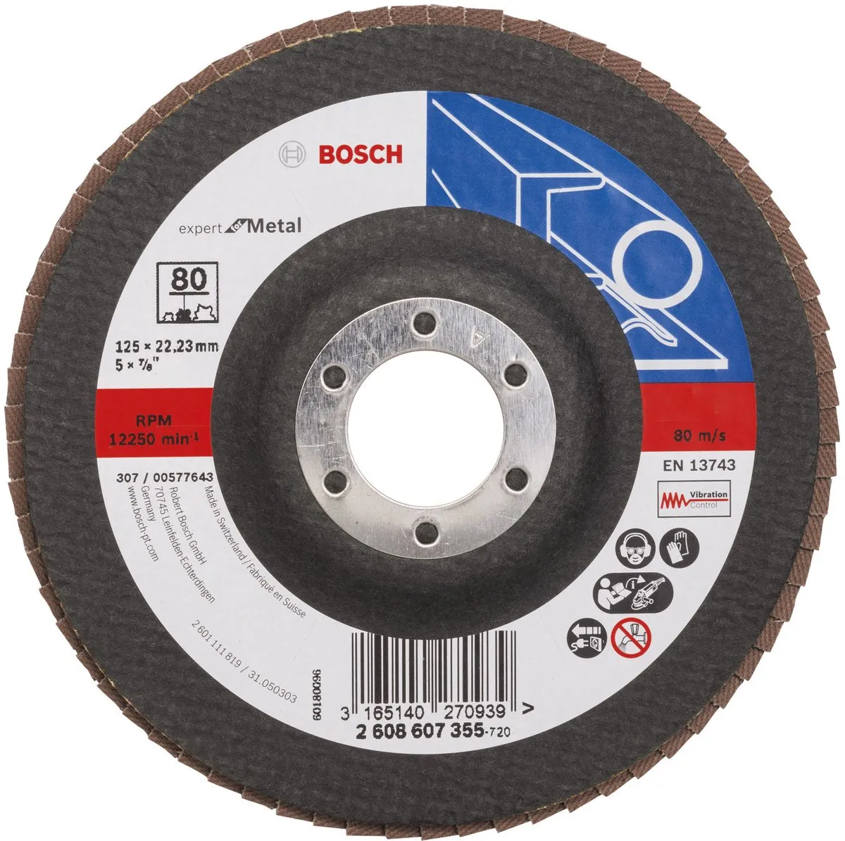 Bosch Lamellenschuurschijf 125mm 22,23mm