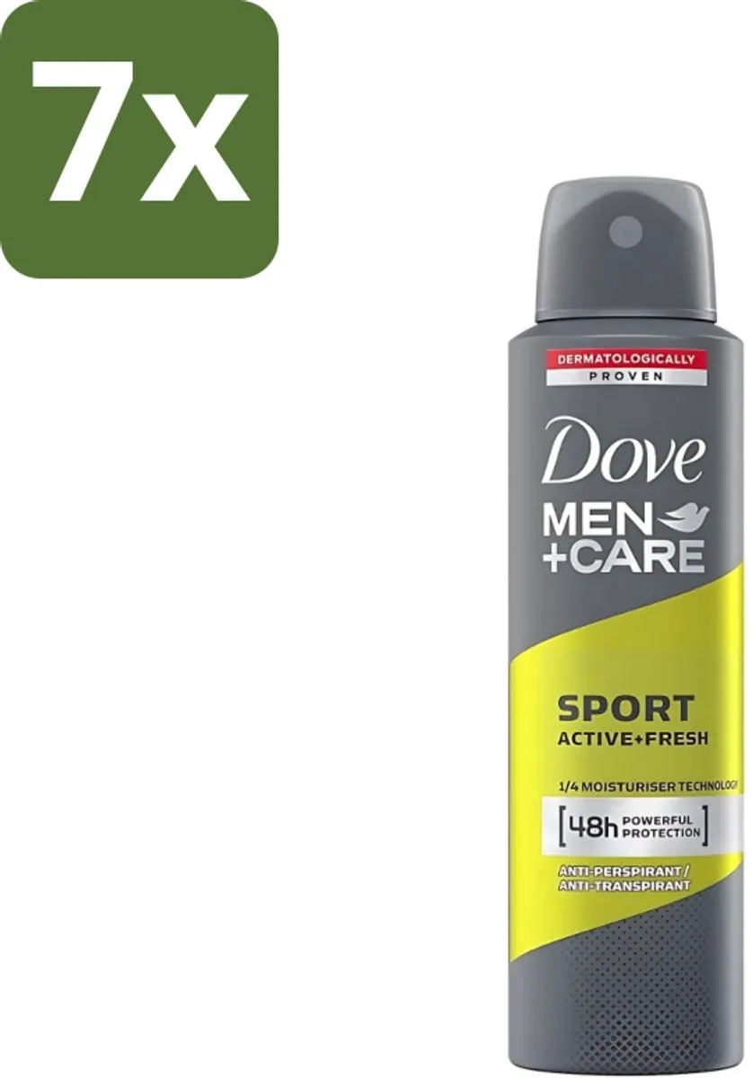 Dove - Deodorant - Men Care Sport Active Fresh - Verfrissend en energiek - 150 ml - Bulkverpakking - 7 stuks