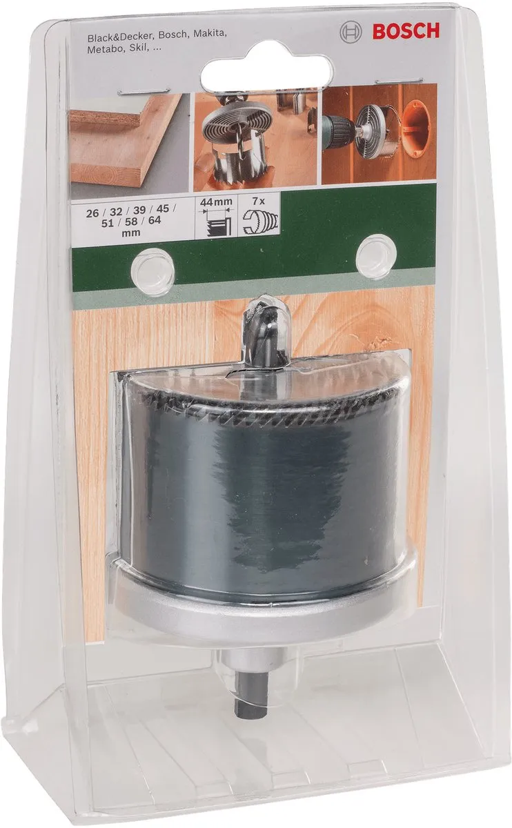 Bosch GATZAGEN Set 26-64mm Hout - 7-delig