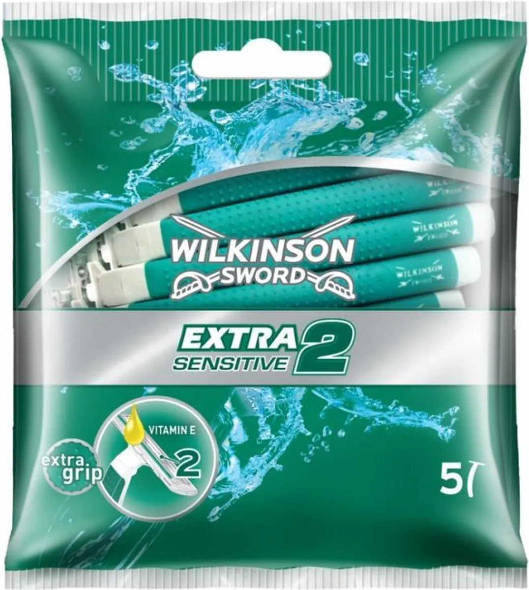 Wilkinson Sword Extra 2 Sensitive Wegwerpscheermesjes - 5 Stuks
