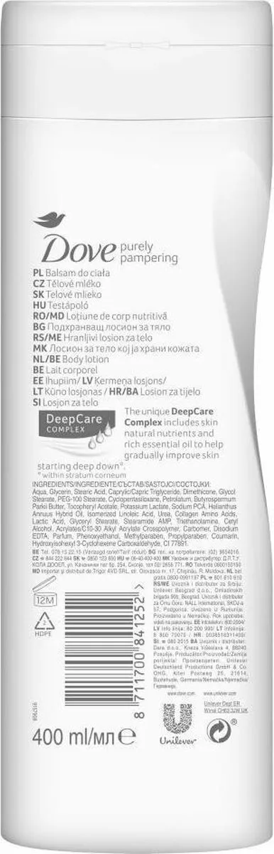 Dove Bodylotion Purely Pampering Sheabutter Vanille - 24 Stuks