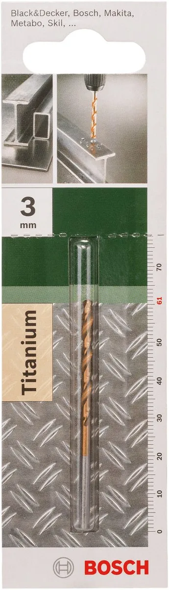Bosch Metaalboren HSS-TiN 3mm DIN 338 - 1 Stuk