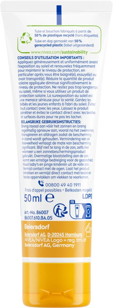 NIVEA SUN Face Shine Control Zonnebrandcrème SPF 50 - 50ml