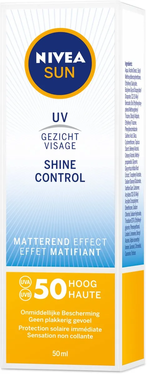 NIVEA SUN Face Shine Control Zonnebrandcrème SPF 50 - 50ml