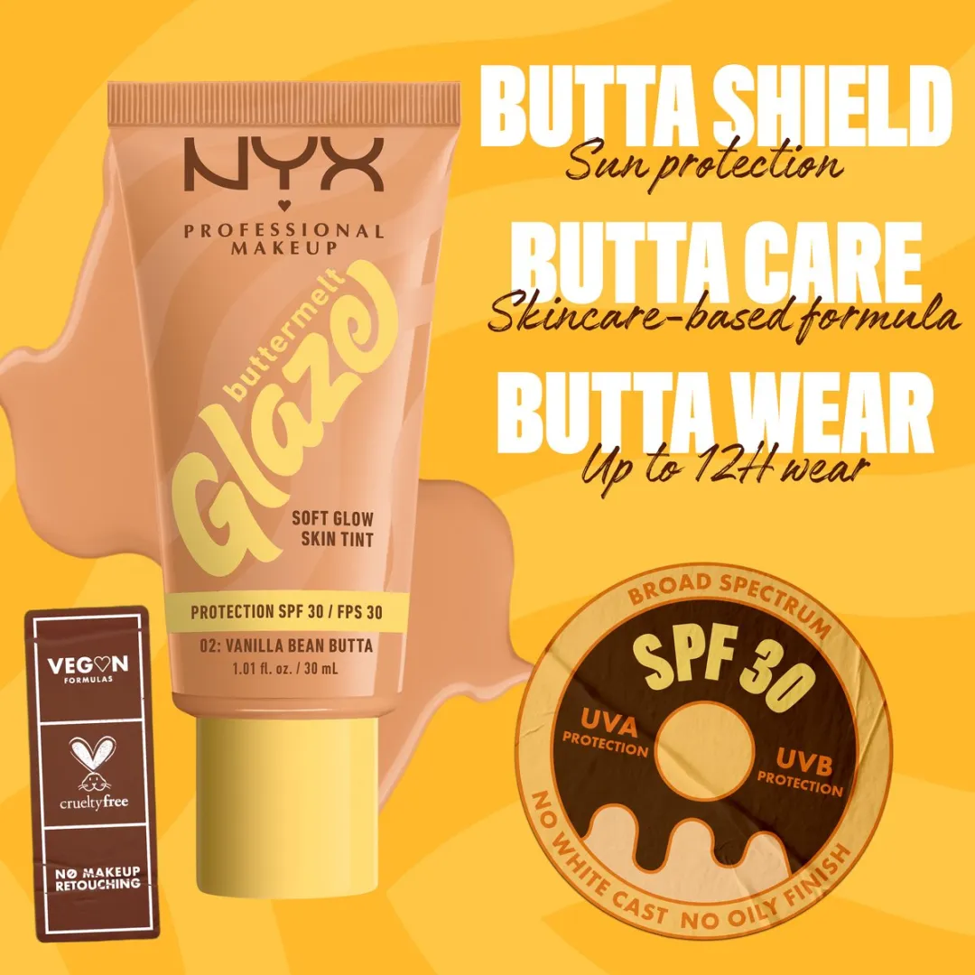 NYX Professional Makeup Buttermelt Glaze Vanilla Bean Butta Foundation 30ml - SPF 30