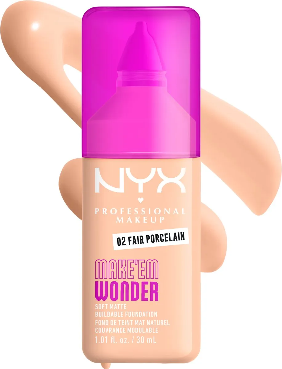 NYX Make 'EM Wonder Foundation Fair Porcelain 30ml