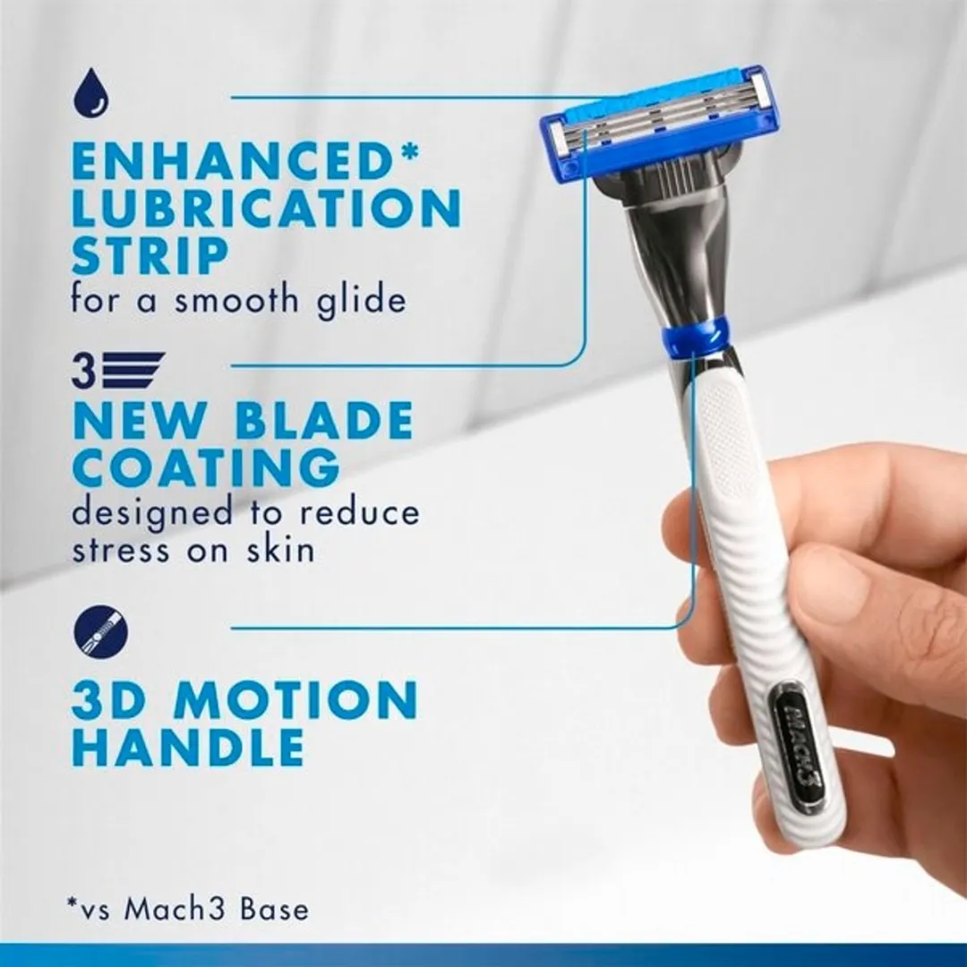 Gillette Mach3 Turbo Scheermesjes 5 Stuks - Blauw