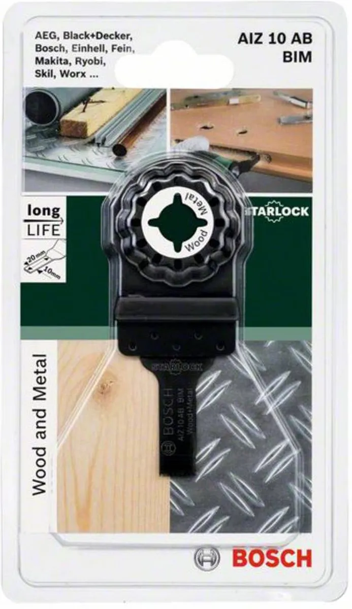 Bosch AIZ 10 AB BIM Invalzaagblad 10x20mm - Hout/Metalen