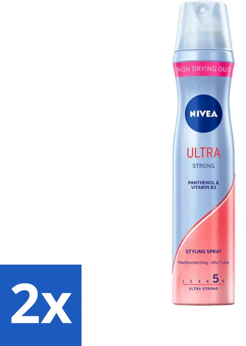 NIVEA Ultra Strong Haarspray 500ml - 2 Stuks