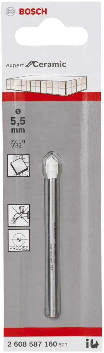 Bosch CYL-9 Tegelboren 5,5x70mm - Wit/Zilver