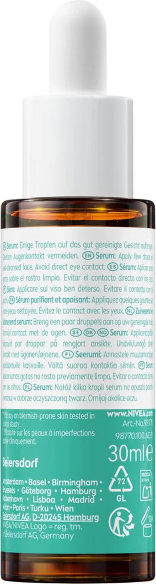 NIVEA Derma Skin Clear Serum 30ml - Hyaluronzuur & Niacinamide