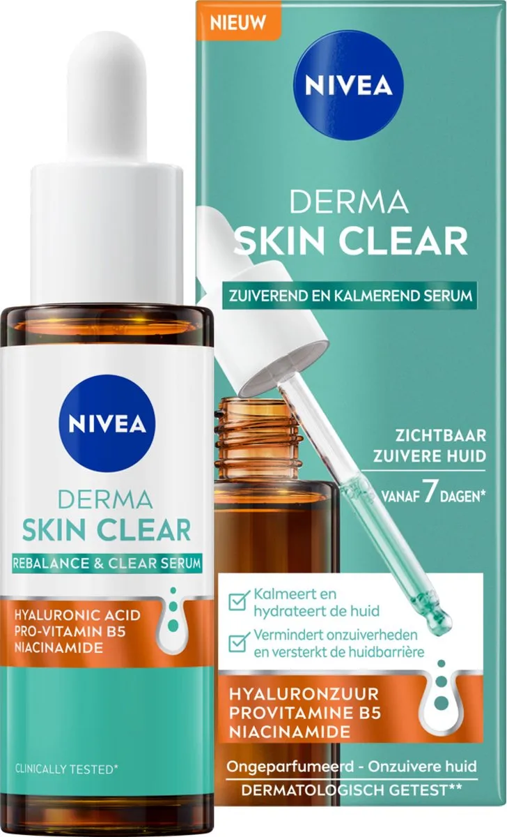 NIVEA Derma Skin Clear Serum 30ml - Hyaluronzuur & Niacinamide