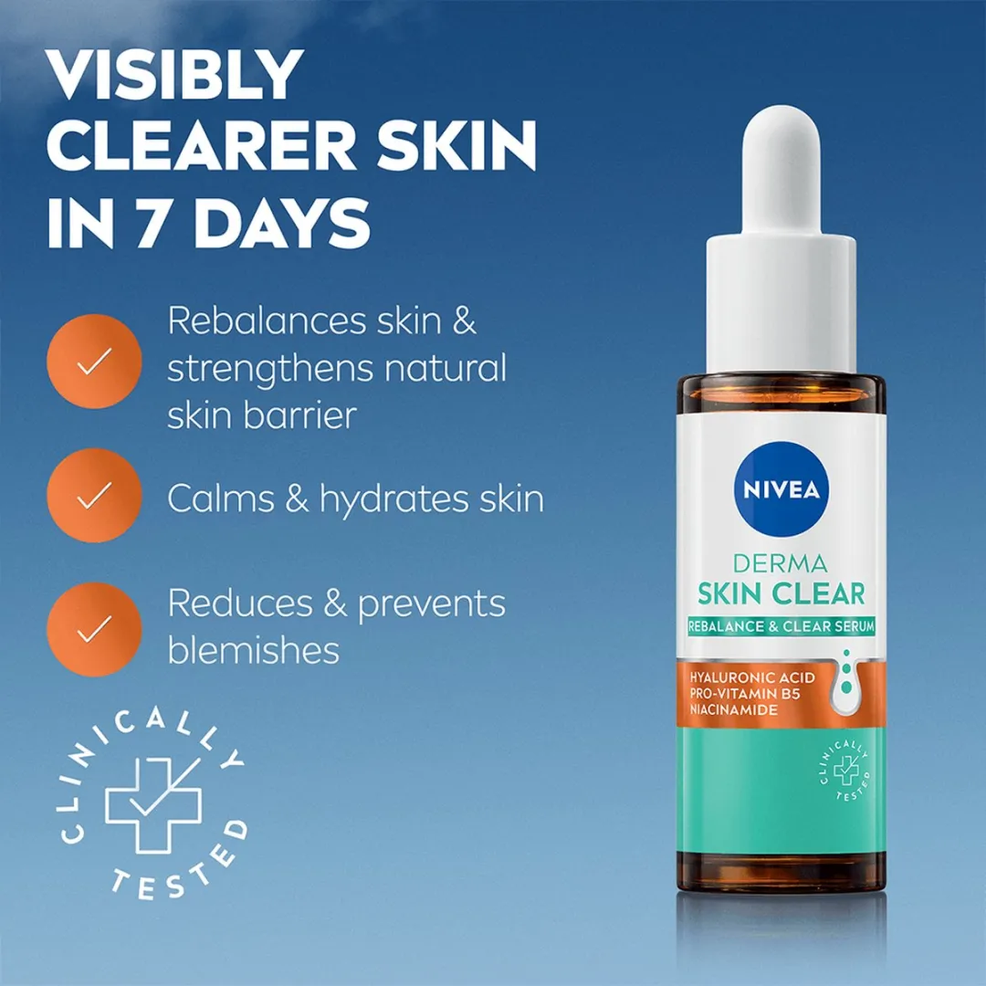 NIVEA Derma Skin Clear Serum 30ml - Hyaluronzuur & Niacinamide