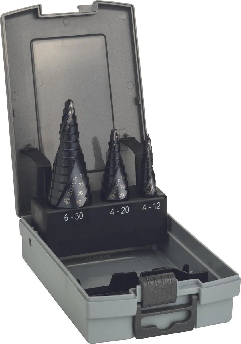 Bosch HSS-AlTiN Stappenboor Set 3-delig