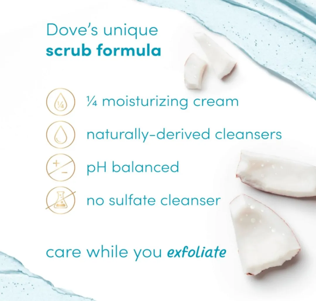 Dove Body Scrub Tropical Coconut & Lime 444ml