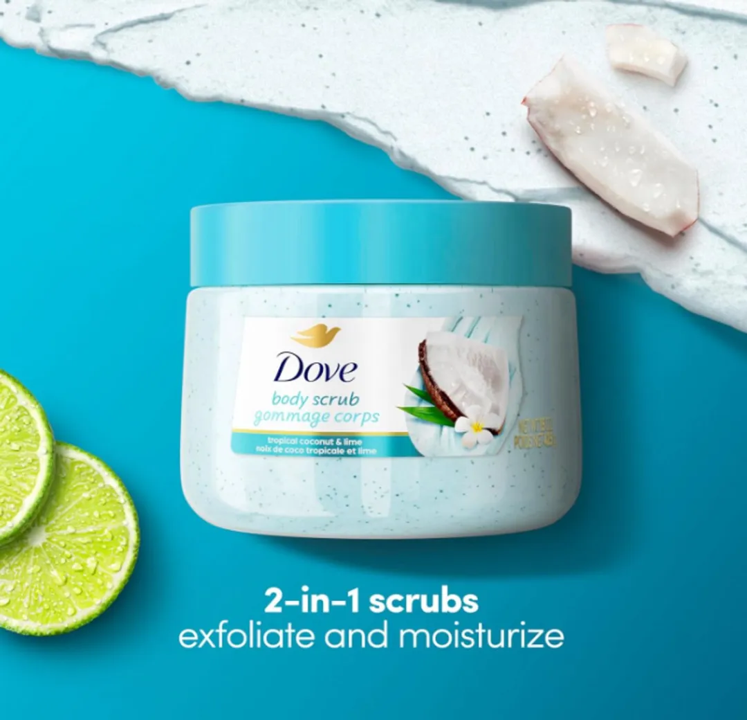 Dove Body Scrub Tropical Coconut & Lime 444ml