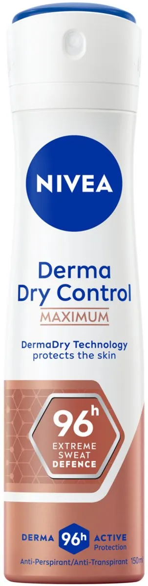 NIVEA Derma Dry Control Deo Spray - 6x150ml