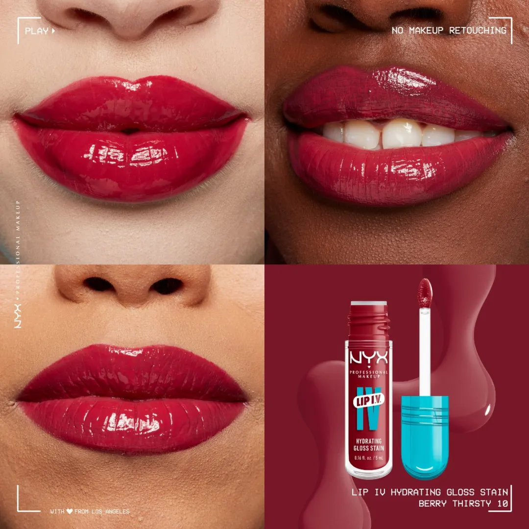 NYX Professional Makeup Lip IV 10 Berry Thirsty Hydraterende Lipgloss 5ml