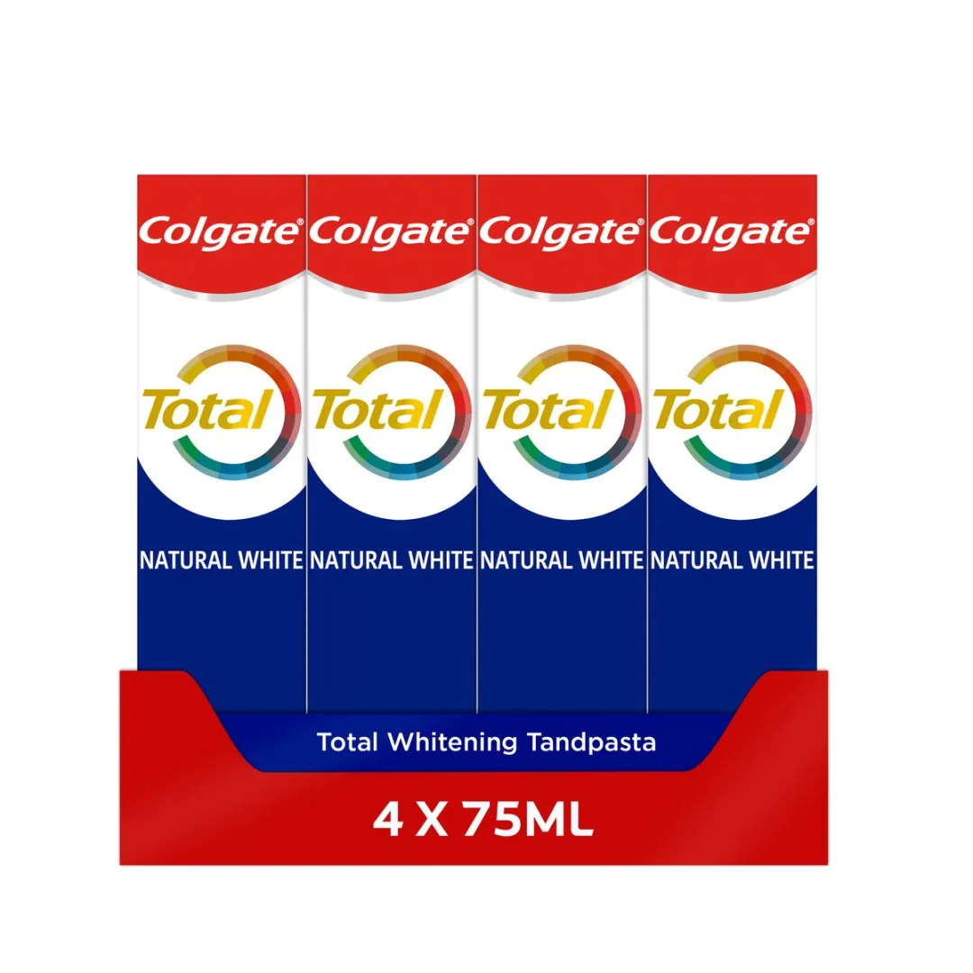 Colgate Total Natural White Whitening Tandpasta - 300ml (4x75ml) - afbeelding 6 van 6