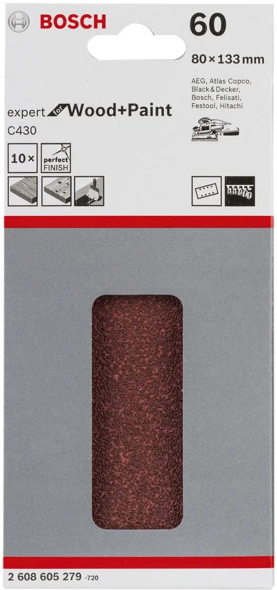 Bosch Schuurbladset 10-delig 80x133mm - afbeelding 6 van 6