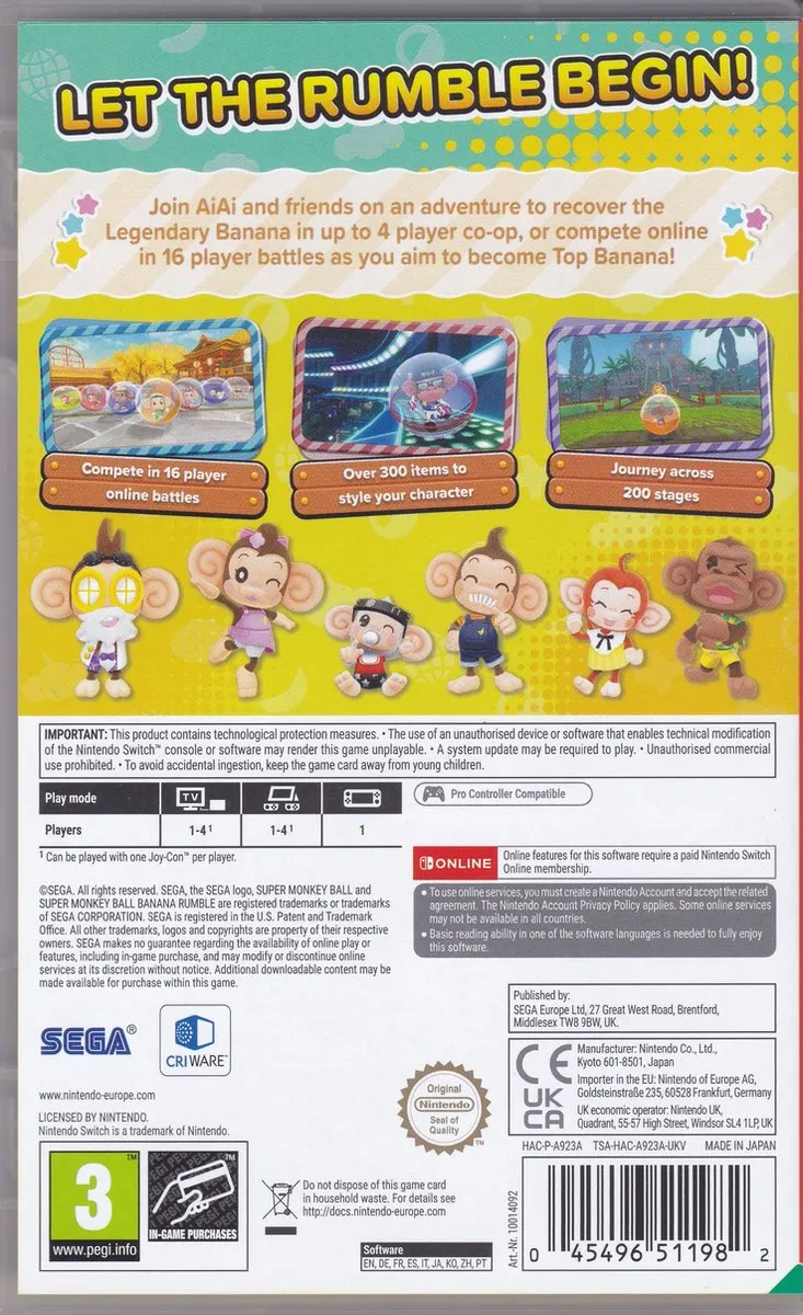 Nintendo Super Monkey Ball Banana Rumble