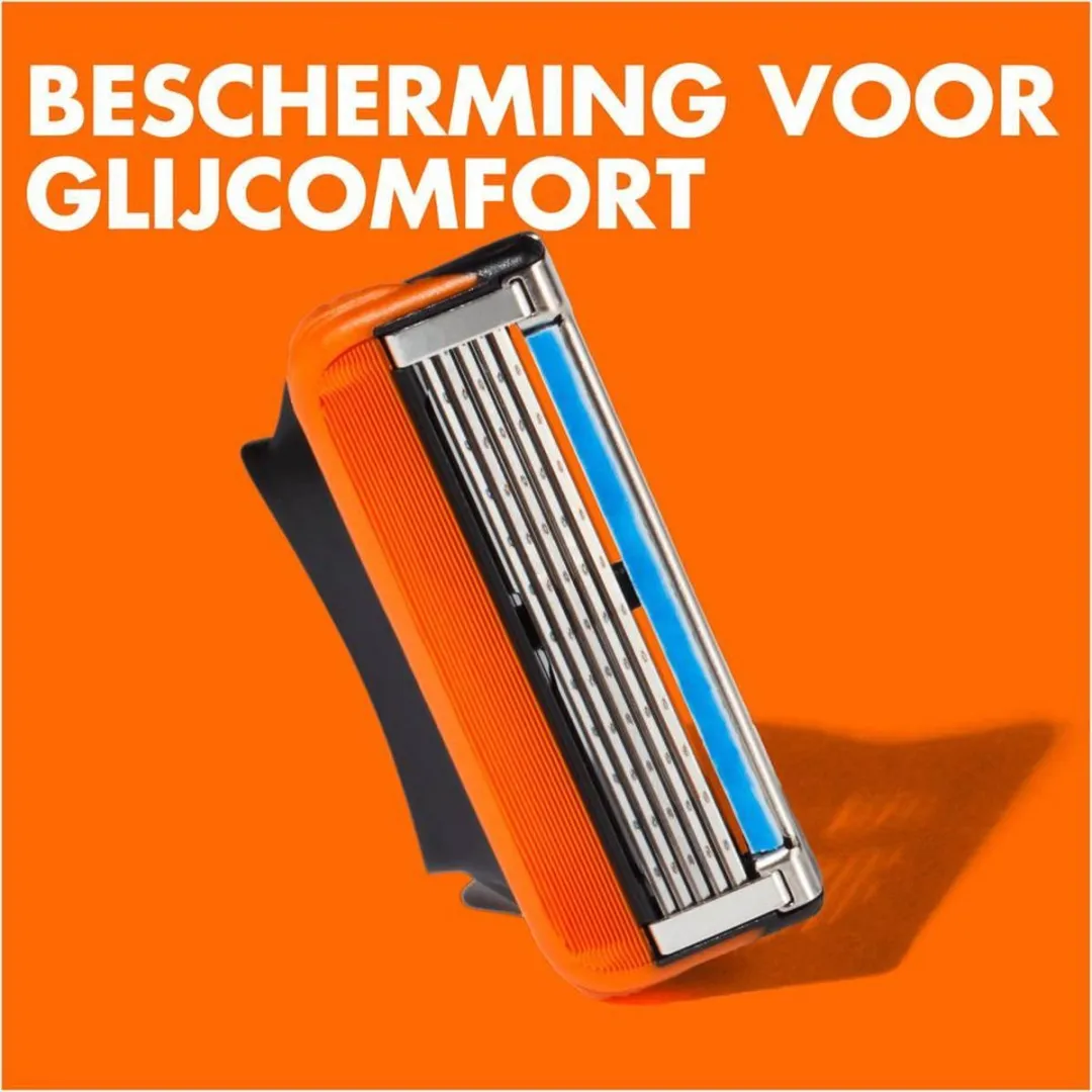 Gillette Fusion5 Scheermesjes 16 Stuks - 5 Bladen - Zwart/Oranje