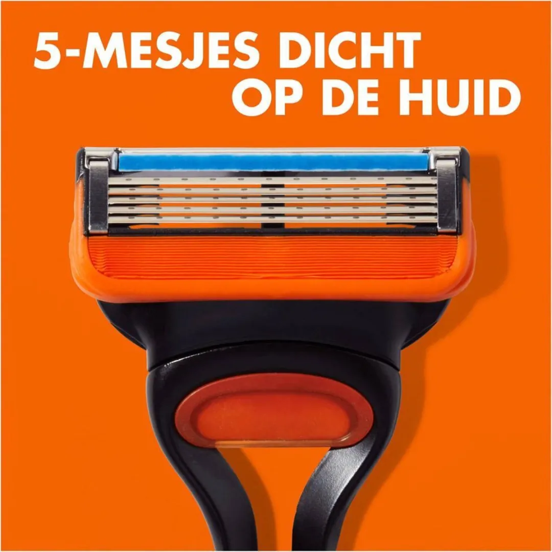 Gillette Fusion5 Scheermesjes 16 Stuks - 5 Bladen - Zwart/Oranje